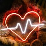 چراغ نئونی دیواری طرح ضربان قلب*307