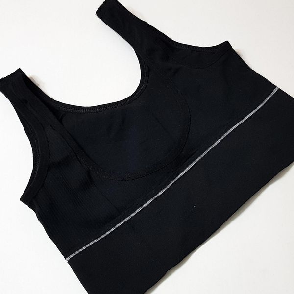 نیم تنه ورزشی زنانه ماییلدا مدل بدون فنر پددار کد 4559 رنگ مشکی