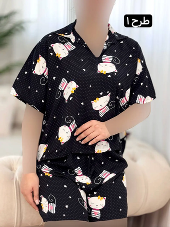 ست تیشرت شورتک نخی 3163