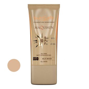کرم ضد آفتاب رنگی سان‌سیف، 50 SPF، مدل MAQUISUN NW15، مناسب انواع پوست تنالیته با متوسط و حجم 40 میلی‌لیتر، محافظت‌کننده در براب