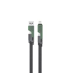 کابل شارژ چهارکاره گرین لاین (Green Lion) مدل 2 in 2 Braided Fast Charging Cable