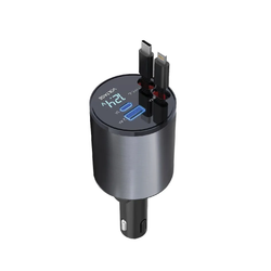 شارژر فندکی 4 کاره گرین لاین 4In1 Car Charger Retractable Cable