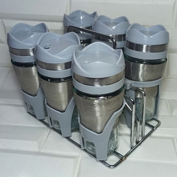 ست جا ادویه 7 پارچه کاپریس مدل فلورا کد 06