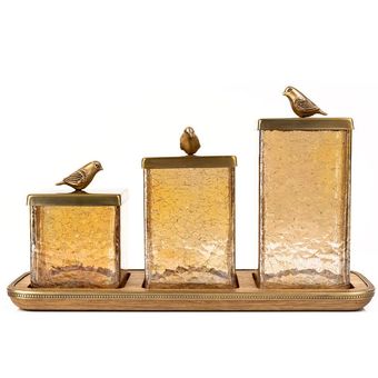 بانکه گلدکیش مدل برد کد GK829417 بسته 3 عددی به همراه سینی