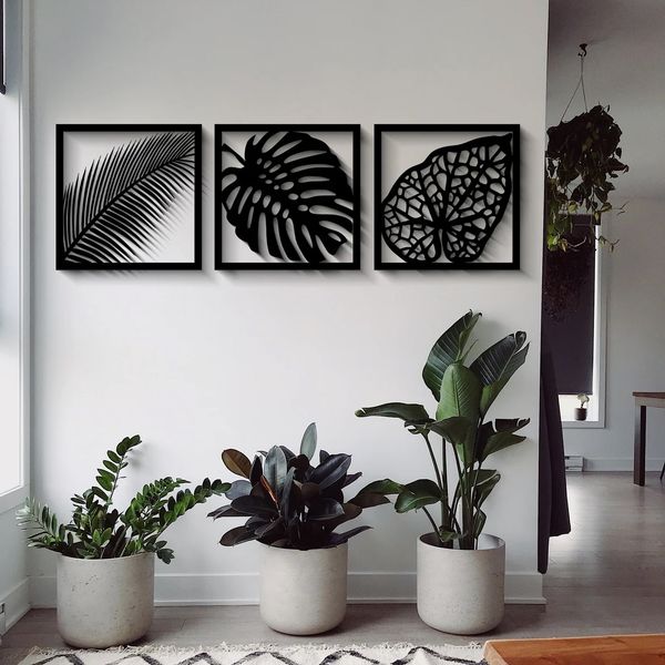 دیوارکوب مدل چوبی کد T40 l مجموعه 3 عددی