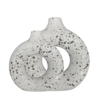 گلدان دکوری مدل دوناتی کد a25 مجموعه دو عددی