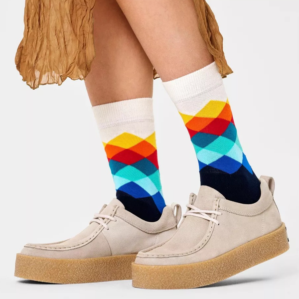 جوراب ساقدار مردانه مولتی کالر (1) برند Happy Socks