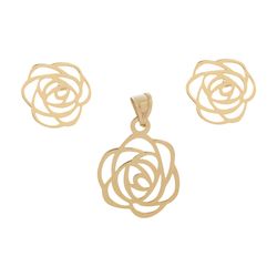 نیم ست طلا 18 عیار زنانه گالری طلای مریم اکرمی مدل ds4005