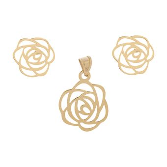 نیم ست طلا 18 عیار زنانه گالری طلای مریم اکرمی مدل ds4005