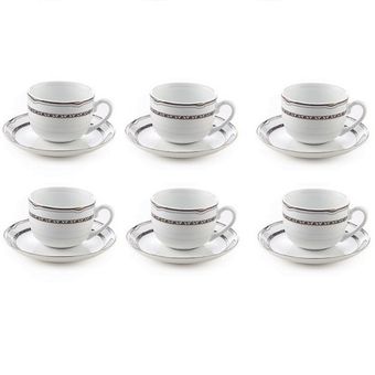 ست فنجان و نعلبکی 12 پارچه چینی زرین ایران مدل ایتالیا اف 8 پرشیا درجه عالی