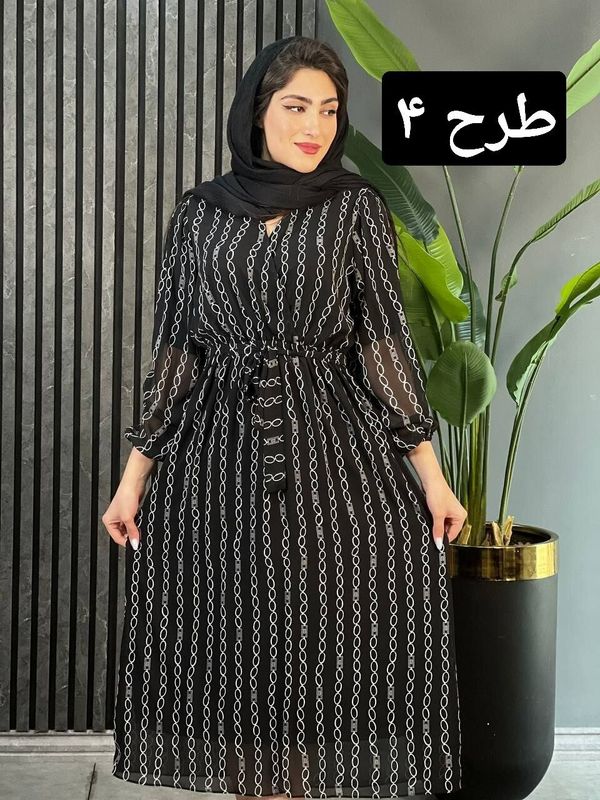پیراهن چپ و راستی بلند کد 1703