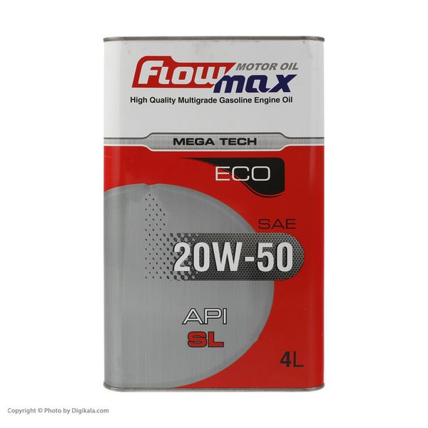 روغن موتور خودرو فلومکس مدل MEGATECH 20W50 ECO حجم 4 لیتر