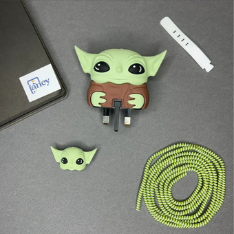 محافظ 4 تیکه سیلکونی شارژر 25وات اورجینال مدل - بیبی یودا