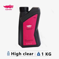 رزین فوق شفاف High Clear پرینتر سه بعدی یک کیلویی گاندو به همراه اسپری براق کننده