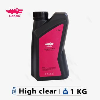 رزین فوق شفاف High Clear پرینتر سه بعدی یک کیلویی گاندو به همراه اسپری براق کننده