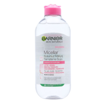 میسلار واتر گارنیر مخصوص پوست های خشک و حساس حجم 400 میل Skin Naturals Micellar Kusursuz Makyaj Temizleme Suyu