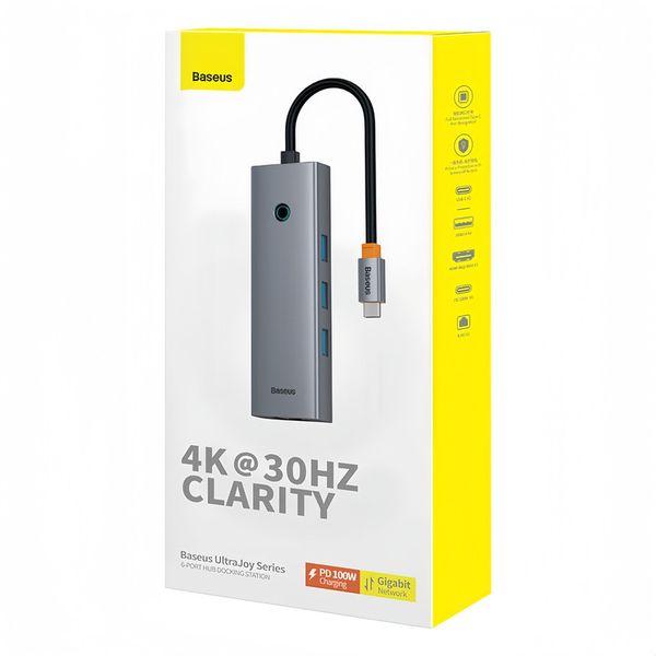 هاب 6 پورت USB-C بیسوس مدل BS-OH151 (گارانتی 24 ماهه آونگ)