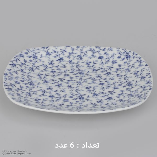 سرویس غذاخوری 27 پارچه چینی زرین ایران مدل کواترو ورنیکا درجه یک