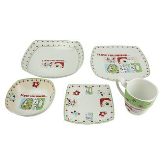 سرویس غذاخوری 5 پارچه کودک ایی پی ام مدل خرگوش خندان