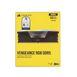 رم دسکتاپ کورسیر مدل Corsair VENGEANCE RGB 32GB (2x16GB) DDR5 7000MHz CL40 (استوک)