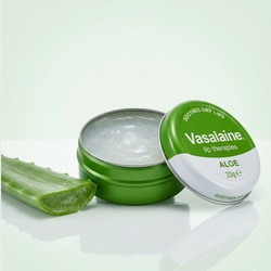 بالم لب کاسه‌ای Vasalaine مدل Aloe Vera حجم 20 گرم | درمان فوری خشکی لب