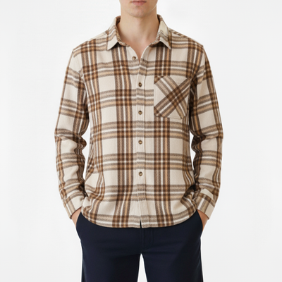 پیراهن پشمی مردانه چهارخونه