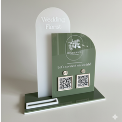 استند کیو آر کد (qr code) پلکسینو مدل فلورا