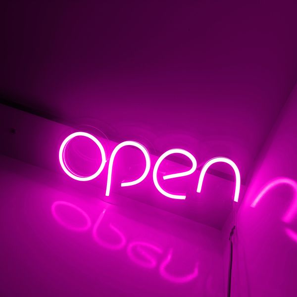 تابلو نئون فلکسی طرح Open مدل O1