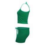 ست تاپ و شلوارک زنانه مدل SIMPLE کد tm-2017 رنگ سبز*124