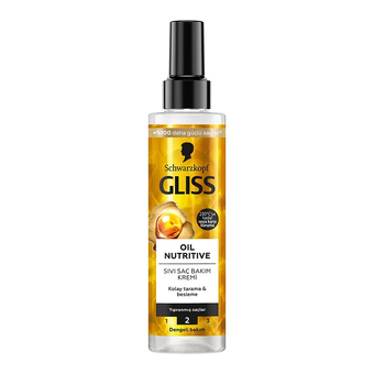 اسپری دو فاز مو Gliss گلیس Oil Nutritive  بازسازی کننده حاوی روغن آرگان 200 میلی لیتر