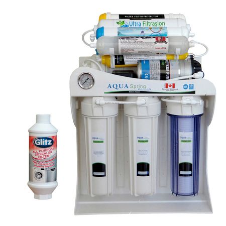 دستگاه تصفیه کننده آب آکوآ اسپرینگ به همراه فیلتر رسوبگیر گلیتز