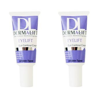 کرم دور چشم درمالیفت مدل Eyelift Eye Contour حجم 20 میلی لیتر بسته دو عددی