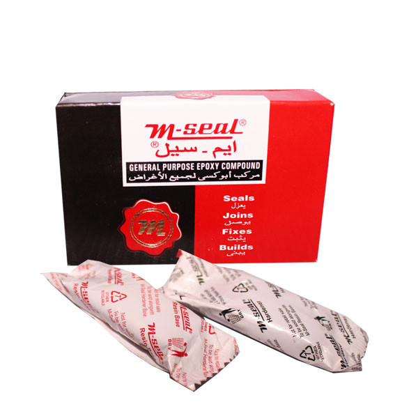 چسب دوقلو خمیری ایم سیل m-seal مدل وزن 50 گرم