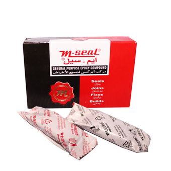 چسب دوقلو خمیری ایم سیل m-seal مدل وزن 50 گرم