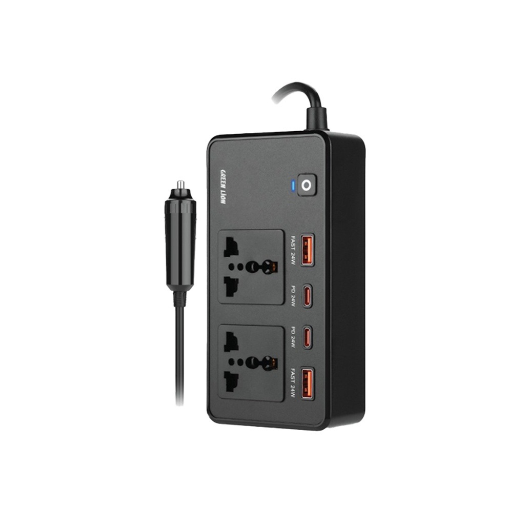 اینورتر فندکی خودرو گرین لاین 200 وات مدل GC-200