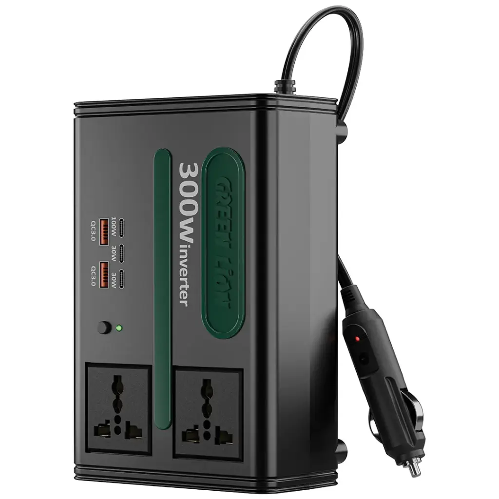 مبدل برق خودرو 7 کاره گرین لاین مدل GC-300 (300 وات) اصل