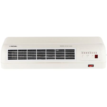 فن هیتر برقی نوا مدل NH-1256WH | بخاری دیواری و رومیزی 2000 وات با ریموت کنترل