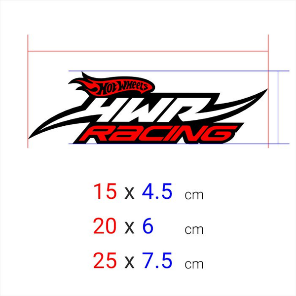 برچسب چاپی برش خورده مدل HWR Racing کد 0093