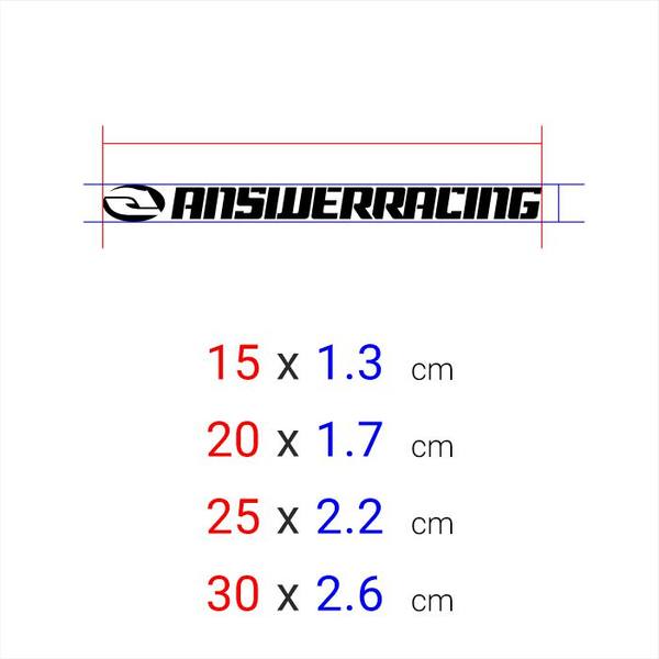 برچسب برش خورده مدل Answer Racing کد 0090