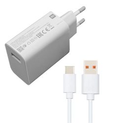 شارژر دیواری  مدل 33W TURBO CHARGED به همراه کابل تبدیل USB-C