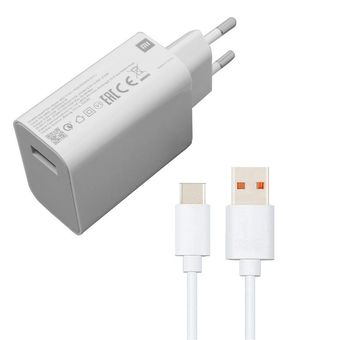 شارژر دیواری  مدل 33W TURBO CHARGED به همراه کابل تبدیل USB-C