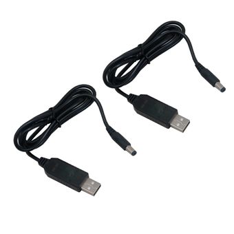 کابل تبدیل USB به DC مدل 12 ولت طول 1 متر بسته 2 عددی