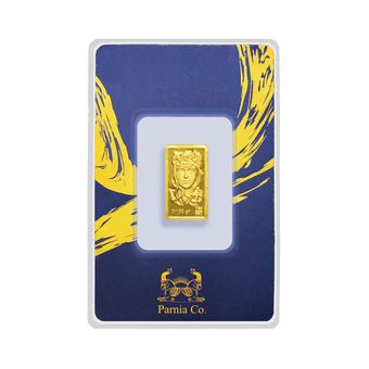 شمش طلا 24 عیار پرنیا مدل نقش برجسته کارت فرکانسی