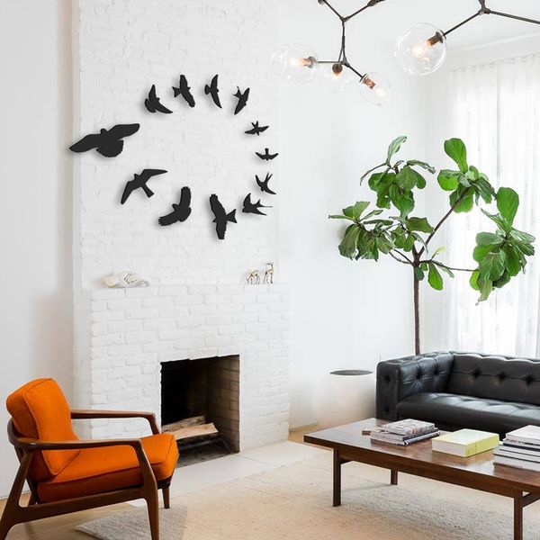 استیکر چوبی طرح پرنده 3 مجموعه 12 عددی