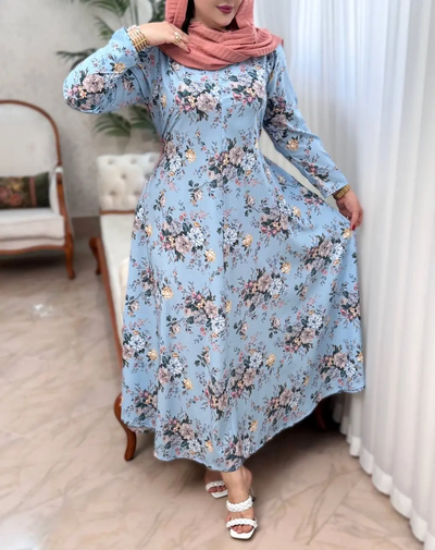 پیراهن  فلور بنفشه 3205