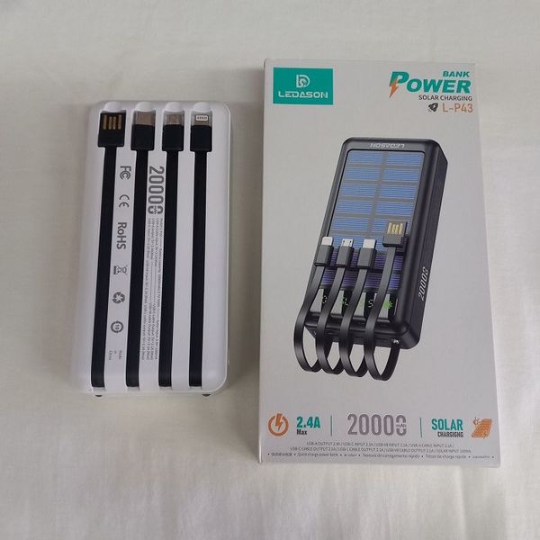 پاوربانک خورشیدی مدل L-P43 ظرفیت 20000 میلی آمپر ساعت