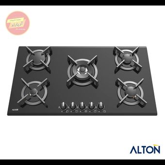 اجاق گاز توکار شیشه‌ای مشکی 5 شعله ایرانی G-526N آلتون ALTON