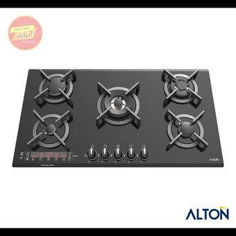 اجاق گاز توکار شیشه‌ای مشکی 5 شعله ایرانی G-530DN آلتون ALTON