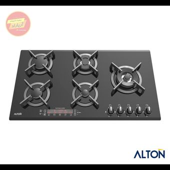 اجاق گاز توکار شیشه‌ای مشکی 5 شعله ایرانی G-532DN آلتون ALTON