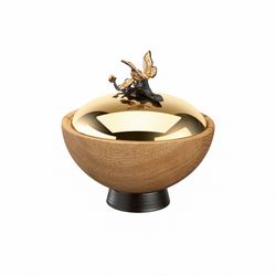 شکلات خوری گلدکیش مدل درب دار باترفلای سایز کوچک کد GK829811